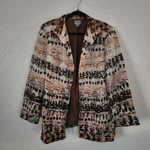 Chico's 100% Silk blazer jacket size 3